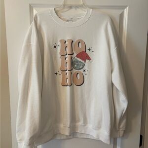 Festive White Holiday Sweatshirt